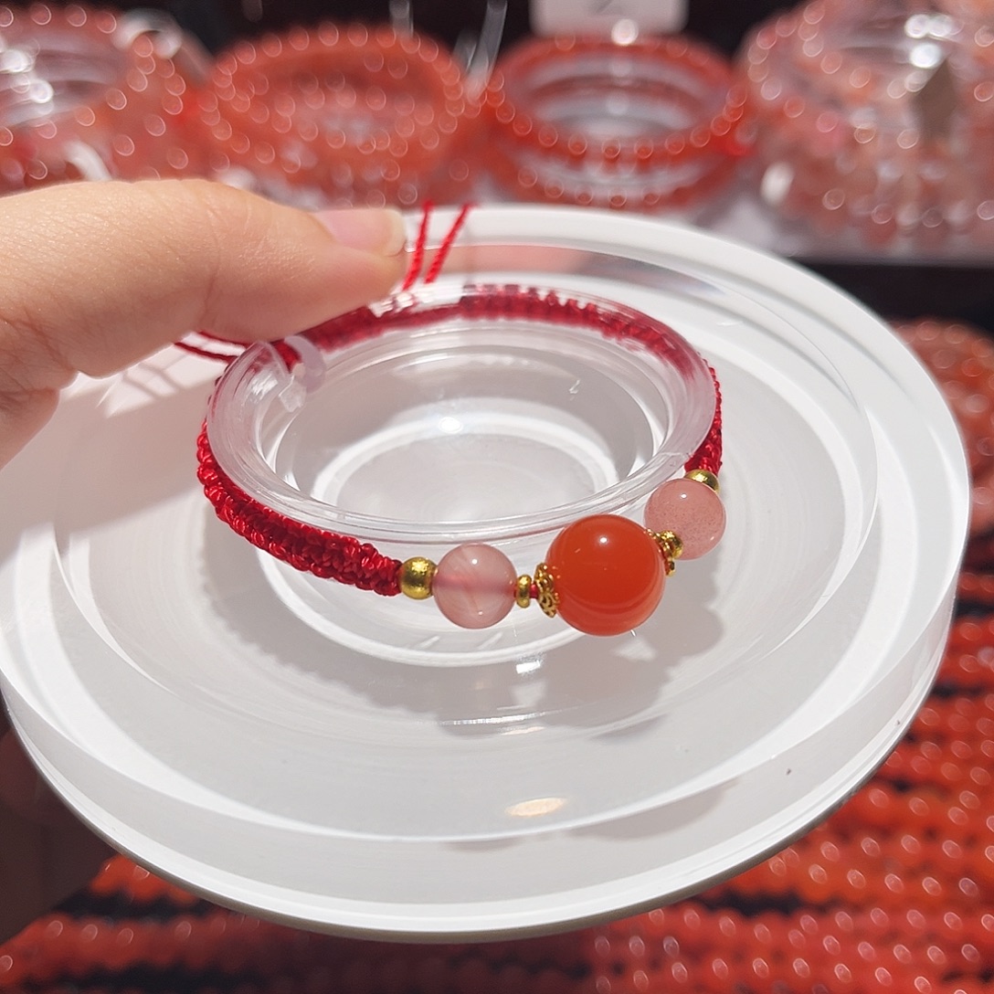 南红玛瑙未镶嵌手链