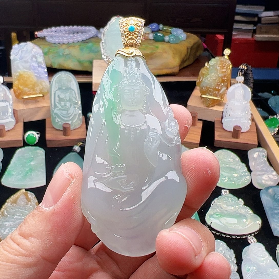 翡翠颈饰未镶嵌东*天然缅甸翡翠吊坠