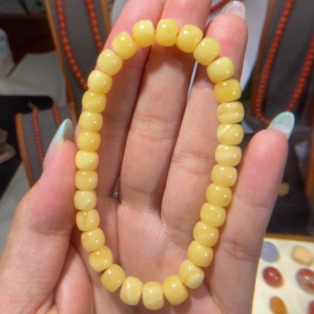 未镶嵌蜜蜡裸石蜜蜡老型单圈7.1mm