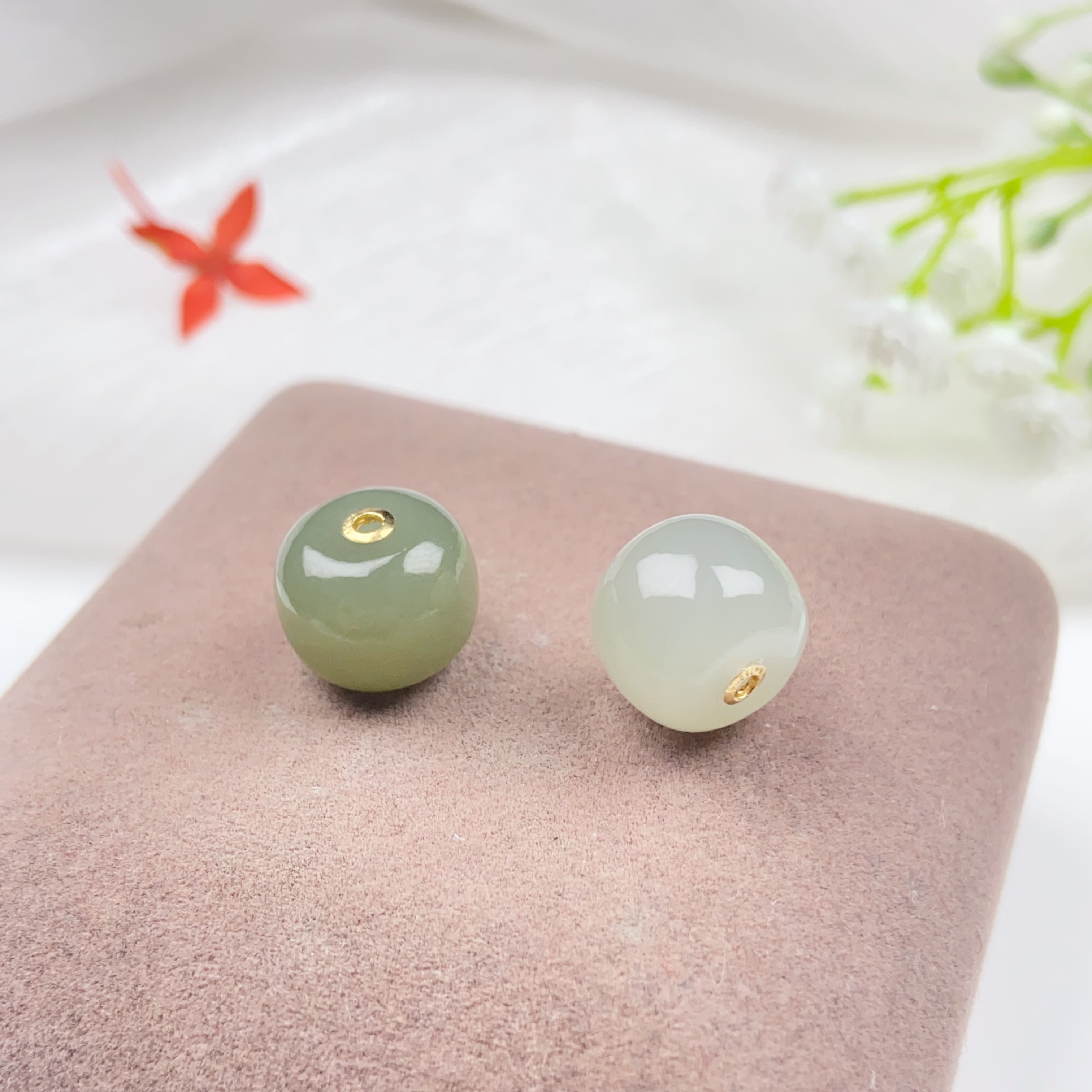  【麦子家族年终大促】天然和田玉18K金吊坠多样性发1 D3220