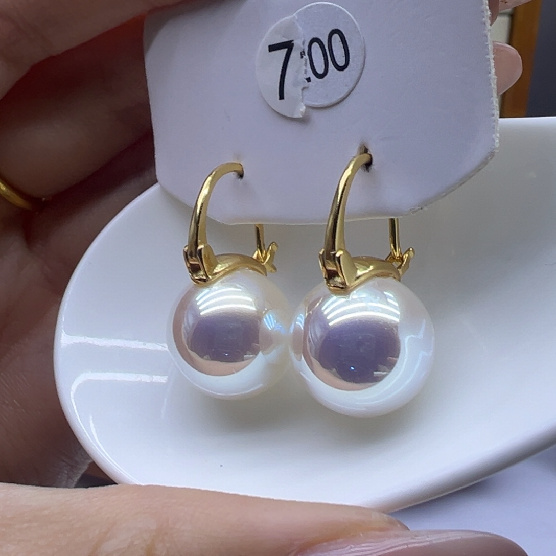 淡水珍珠耳饰银S925镶嵌