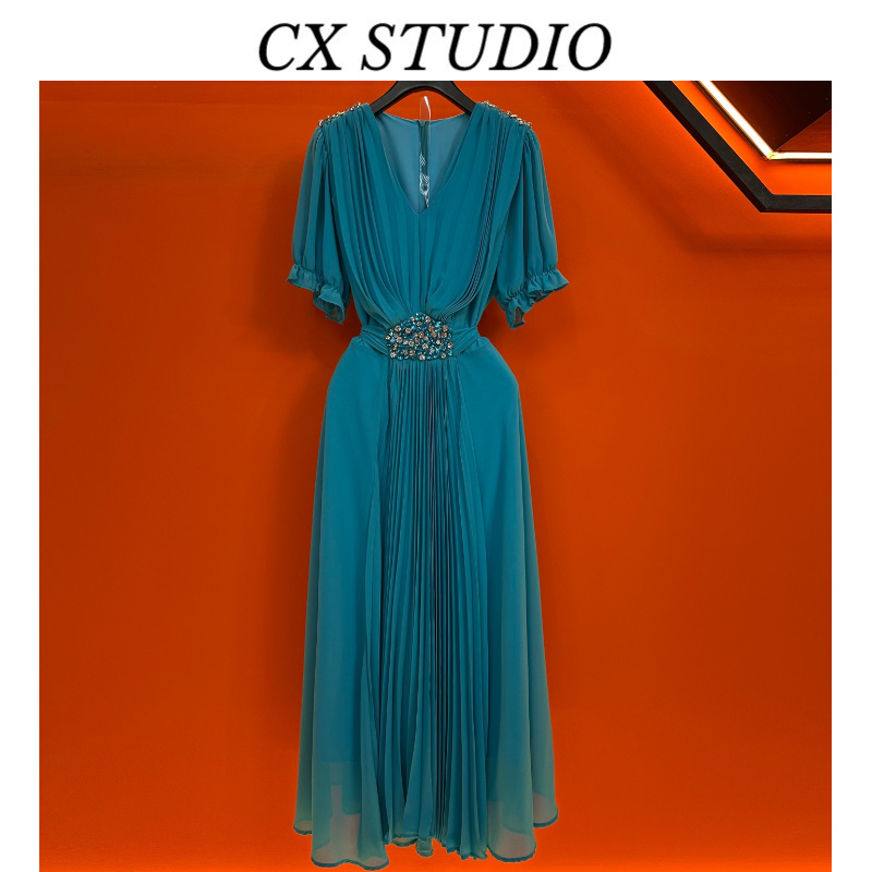 编码45 经典收腰轻奢时尚春夏季连衣裙 TG712