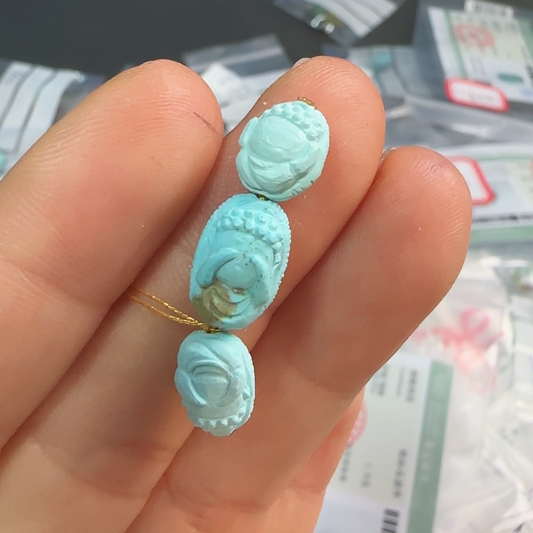 绿松石珠宝半成品未镶嵌