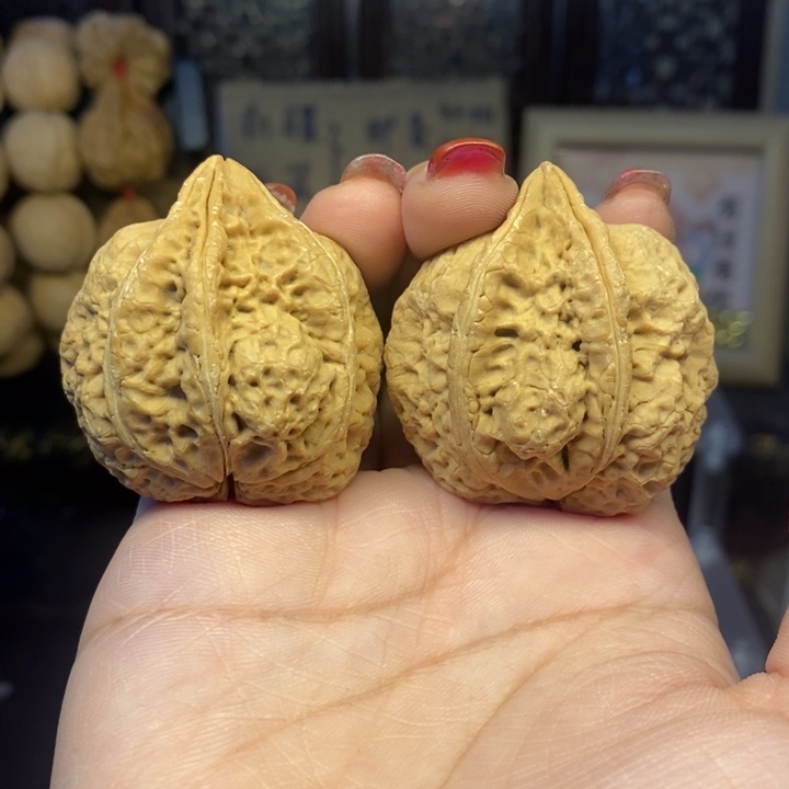 吊坠文玩核桃30一生一世佛度有沙眼不退不换