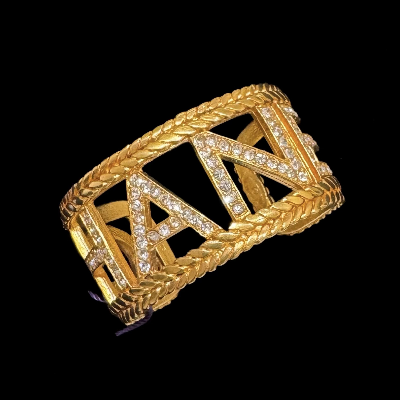 95新 Chanel/香奈儿 Chanel中古满钻字母镂空手镯 2508485