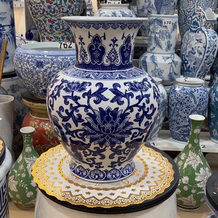 摆件进***帝手绘陶瓷花瓶摆件