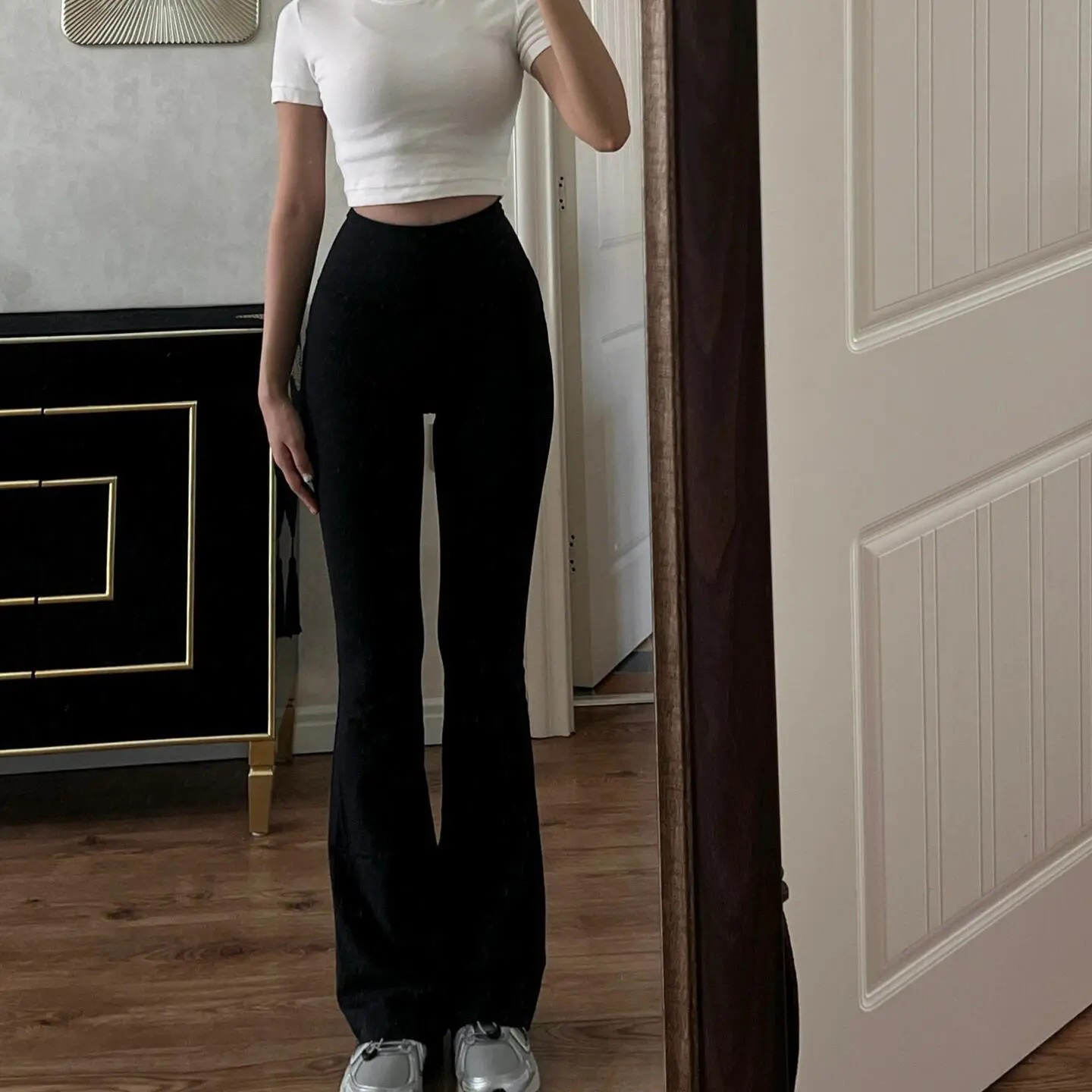 垂坠感瑜伽喇叭裤高腰高弹显瘦运动瑜伽【0337款螺纹瑜伽裤】