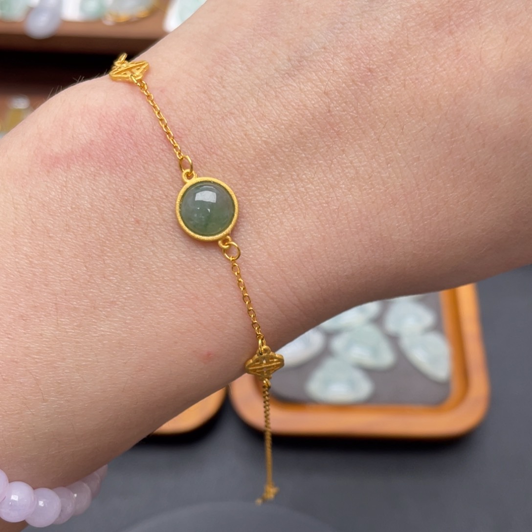 翡翠银S925镶嵌吊坠(不含链)