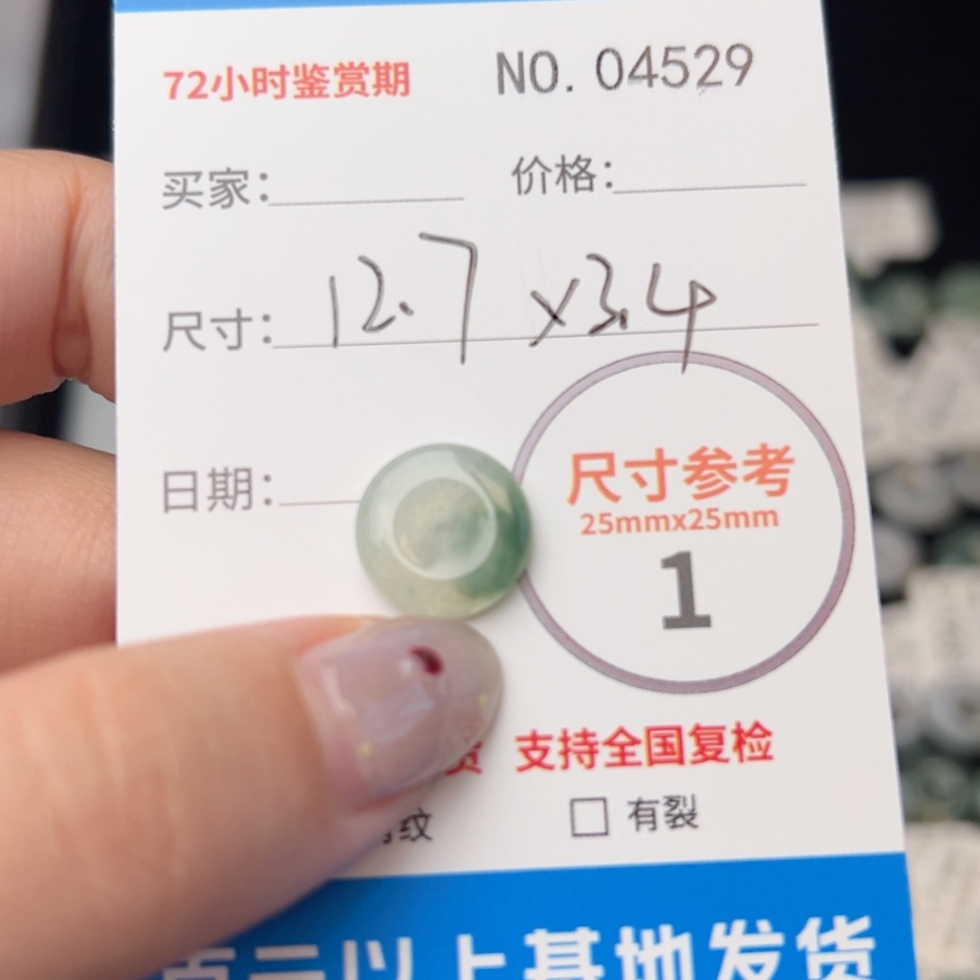 翡翠颈饰未镶嵌平安扣4529