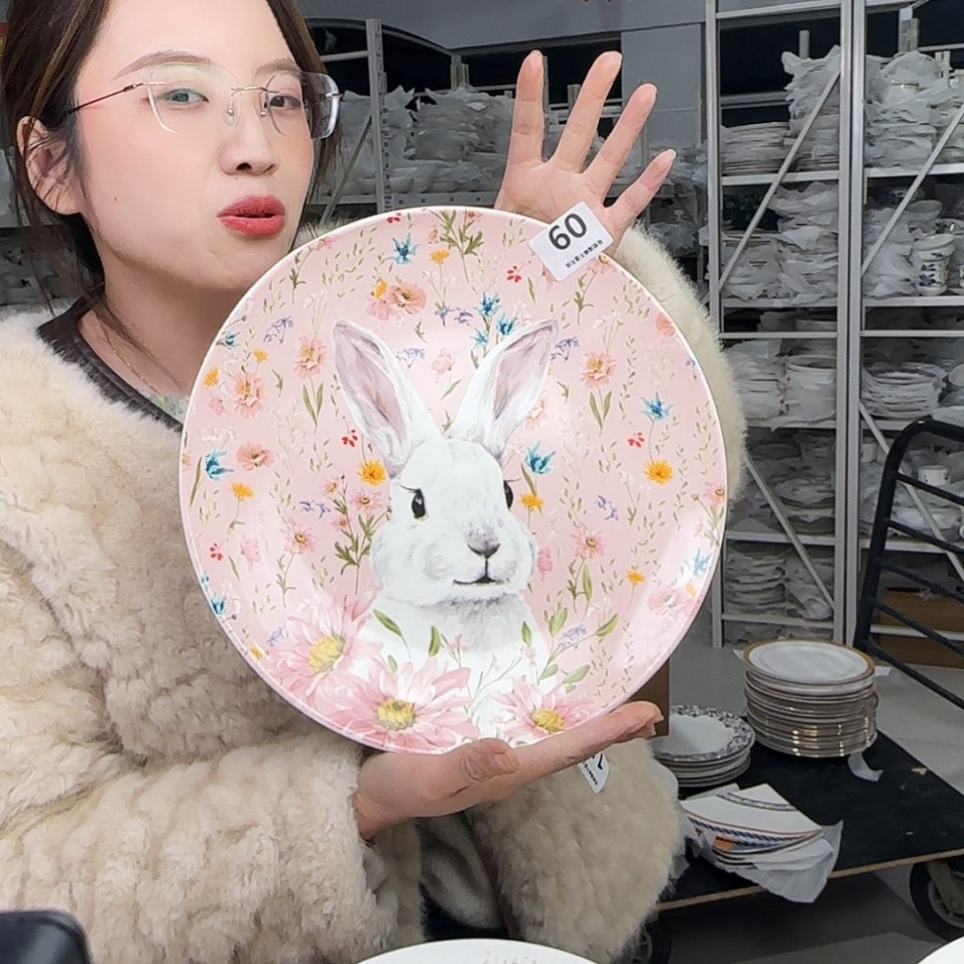骨瓷12英寸平盘30.5cm一个瑕疵品不忒不还 39米包邮