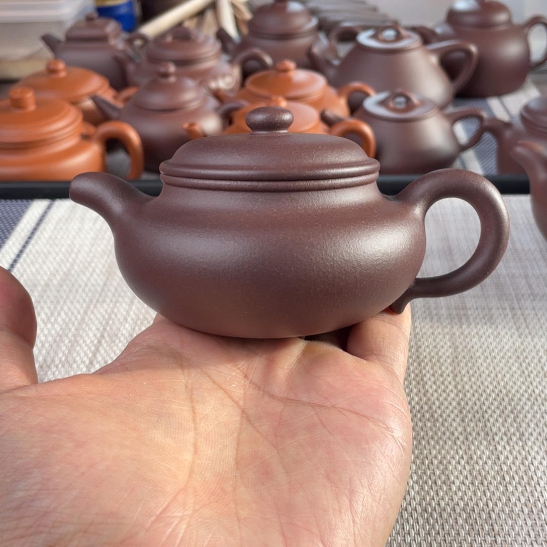 紫砂茶壶半手工老紫泥仿古壶200cc