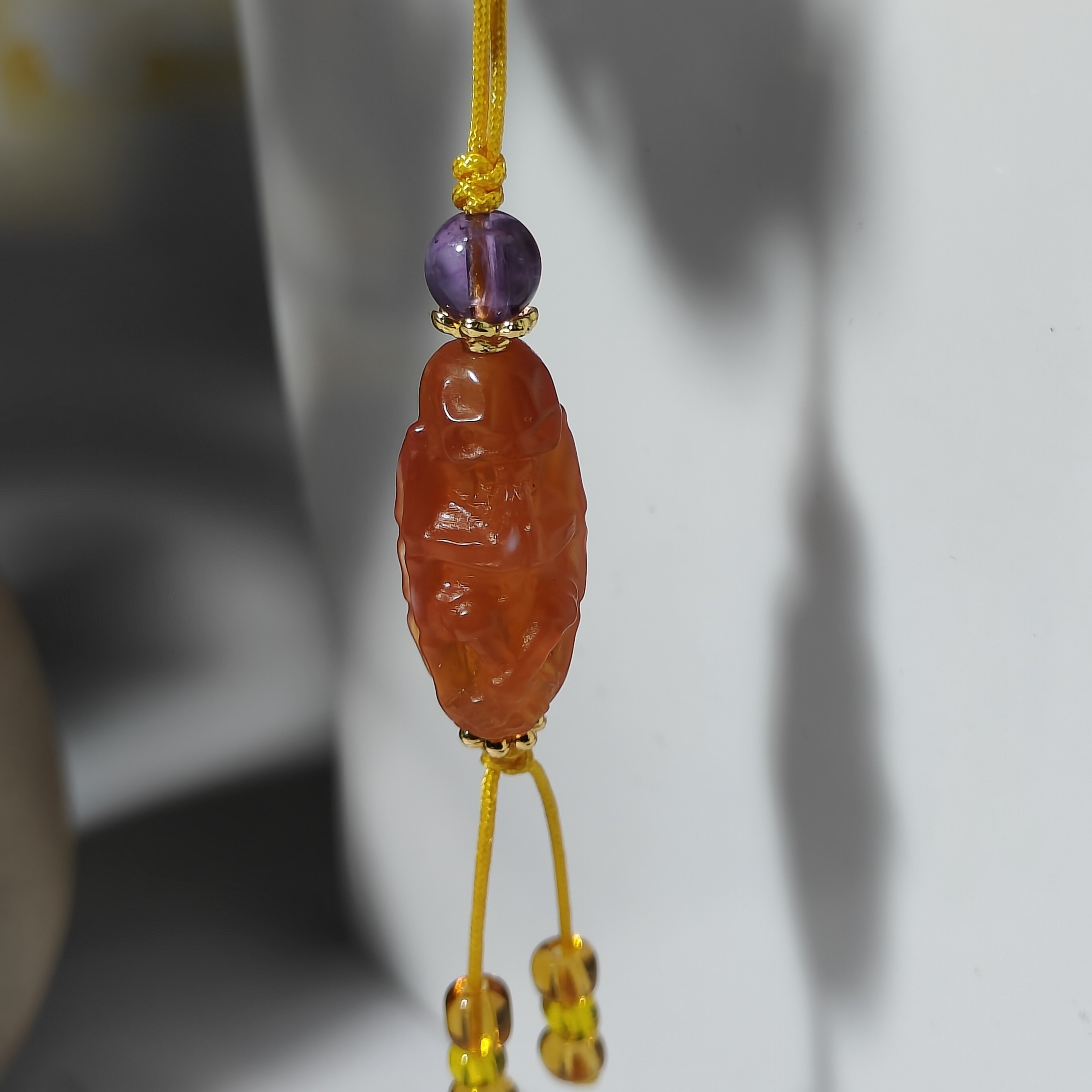 YJ【随身护卫】玛瑙尸坨林主避避挂件0010