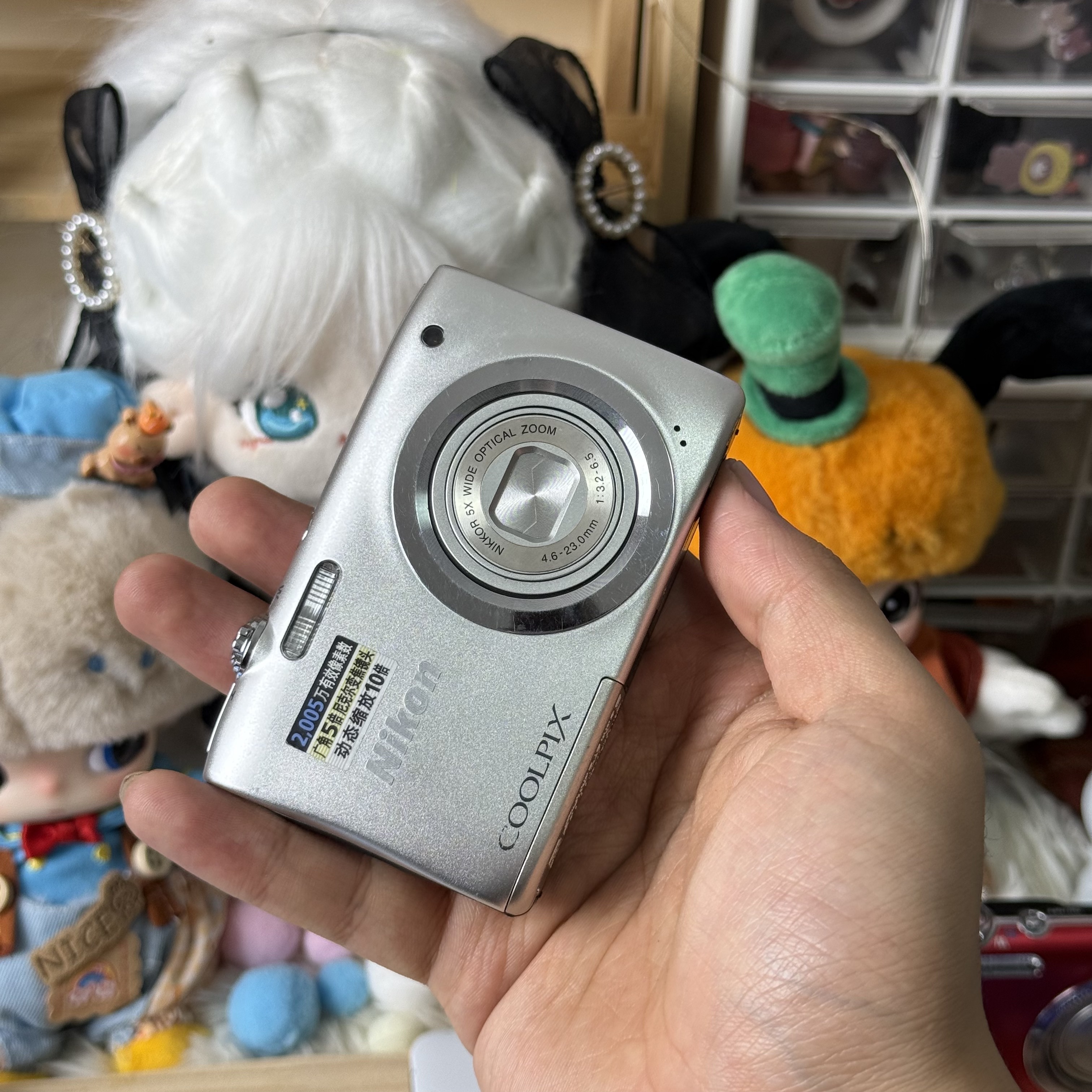 9新 Nikon/尼康 尼康a100银色通透质感2000万像素滤镜多带配件