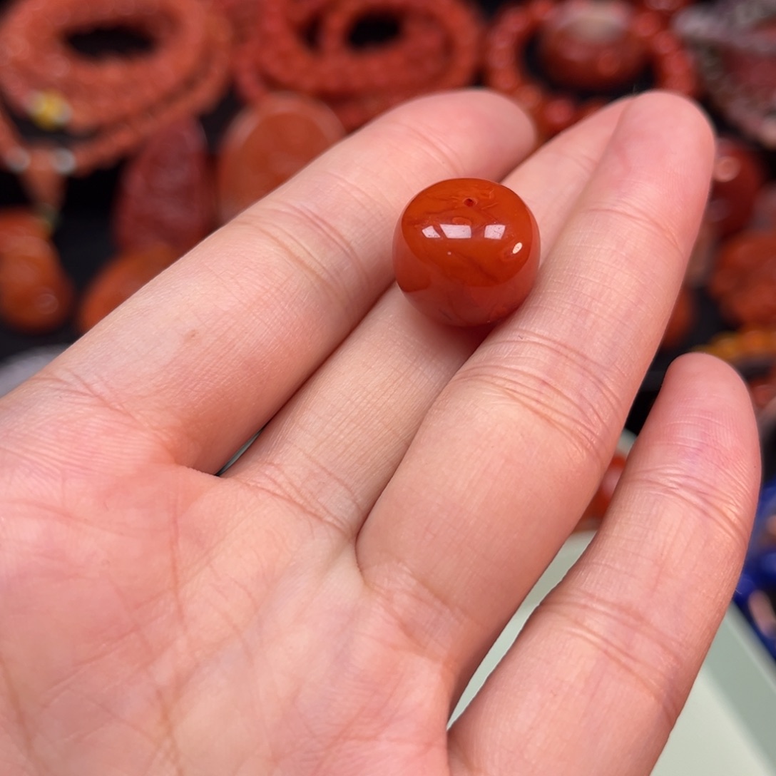 妙***华南红玛瑙未镶嵌配饰15x13