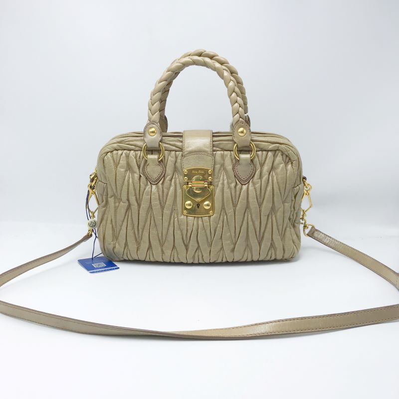 95新 MIU MIU/缪缪 洋诚二手 缪缪黄色单肩包