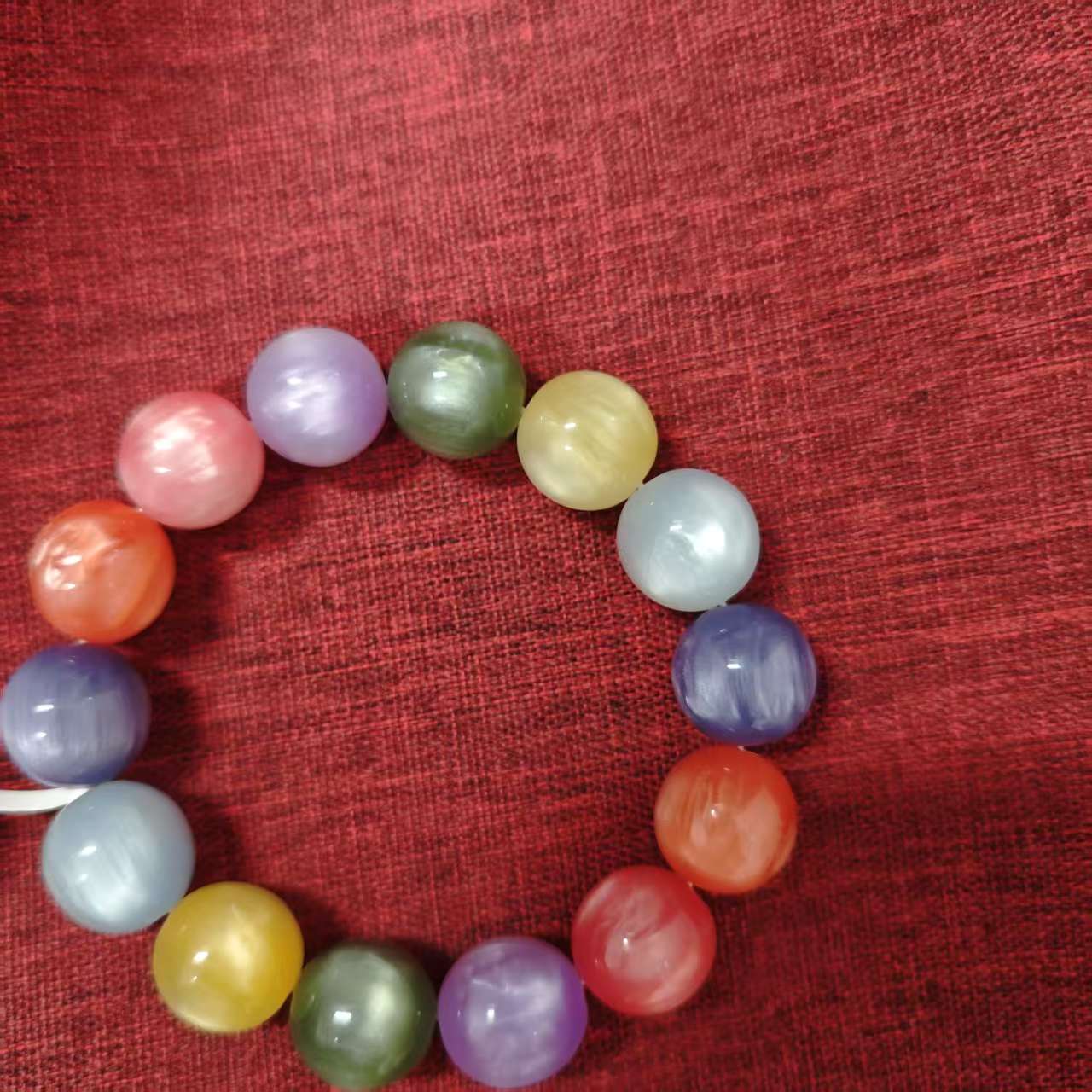 七彩海云母手串男女款