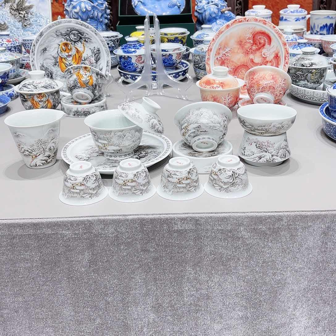 盖碗景德镇高温茶具