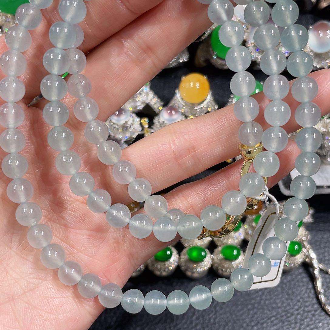 未镶嵌定制翡翠珠串