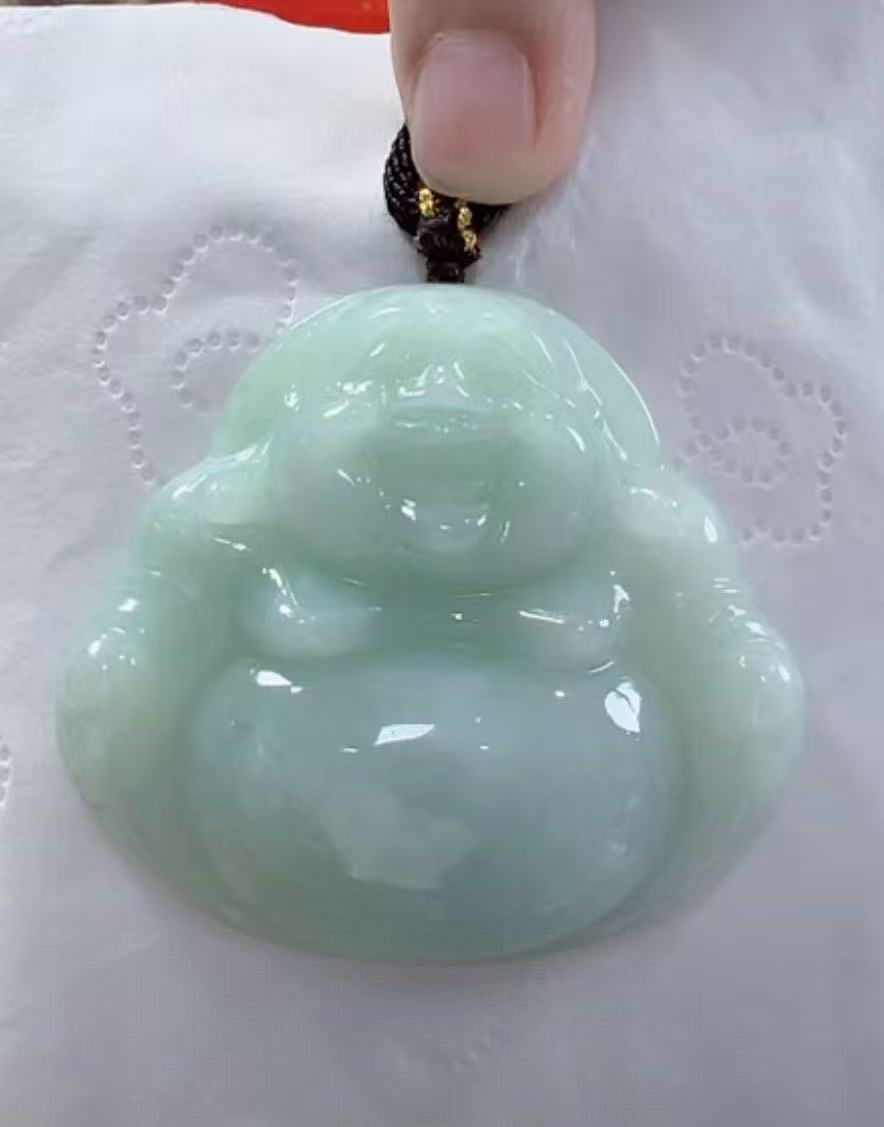 天然翡翠A货果冻大佛（多样性发货只发一个）宽50-54高49厚11+送绳
