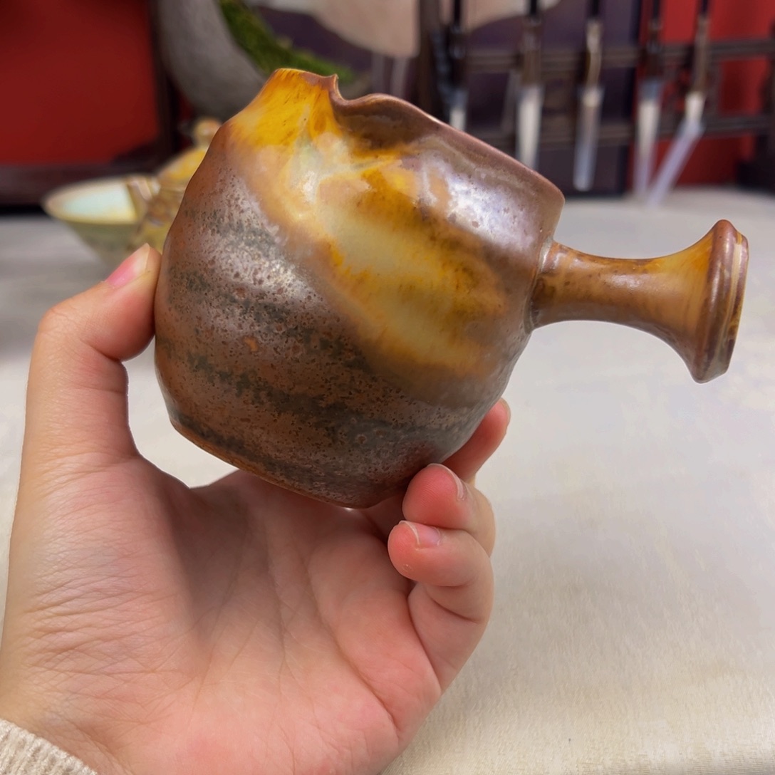 杯纯手工柴烧主人杯