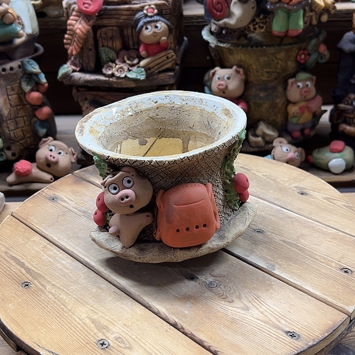 嘻哈多肉花盆百搭