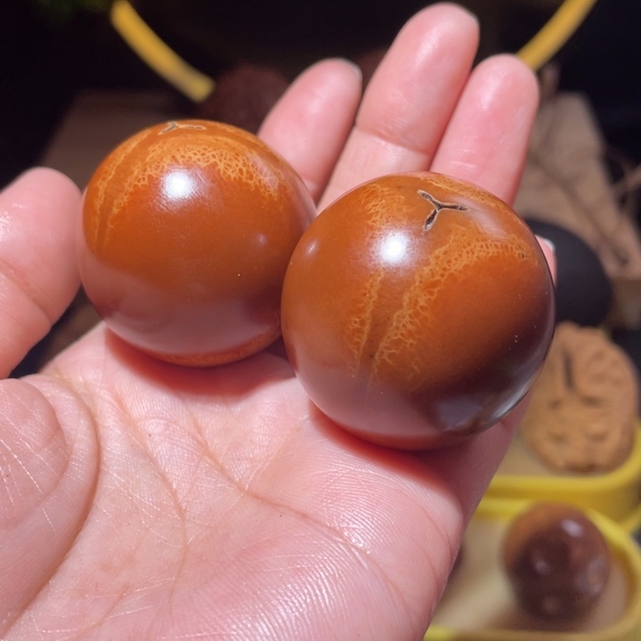 桃核把件橄榄核光珠手球