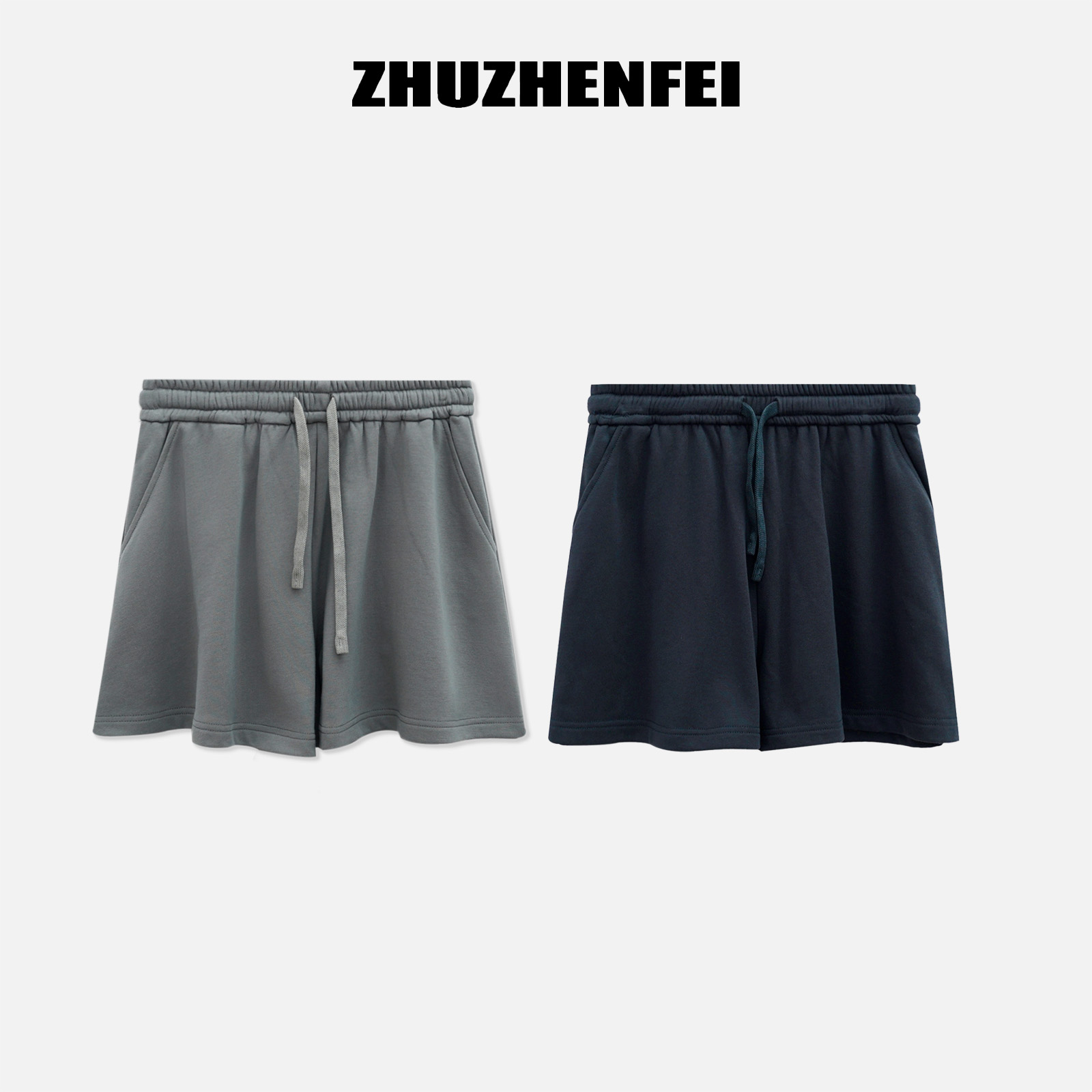 ZHUZHENFEI【青春飞扬】百搭时尚休闲宽松潮流松紧腰短裤-Z353069