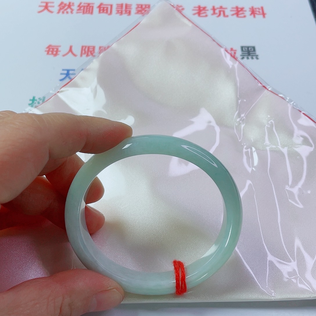 ****棒翡翠未镶嵌手镯天然翡翠手镯55.4