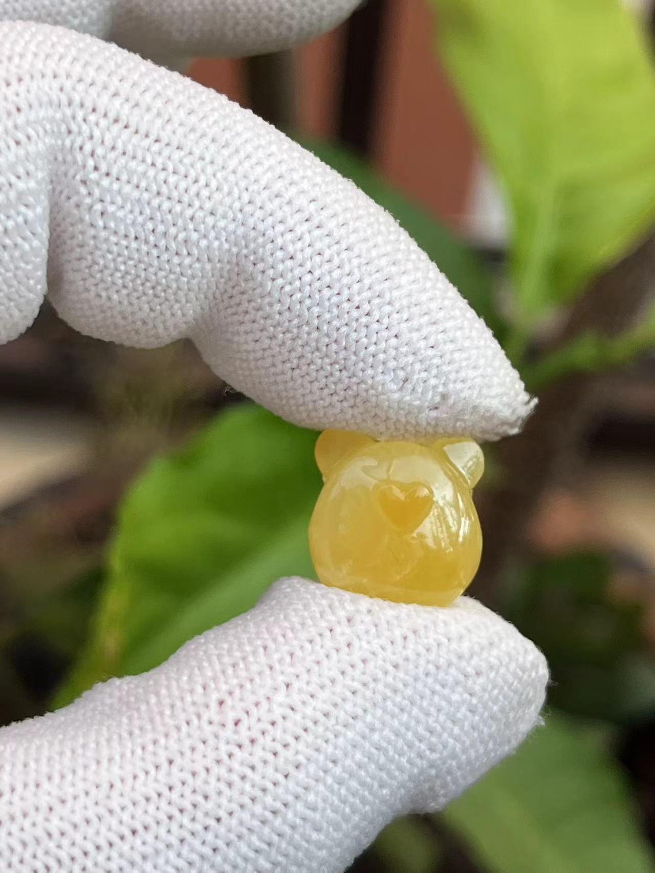 3048天然蜜蜡琥珀小熊头13.1x14.4x8.4mm