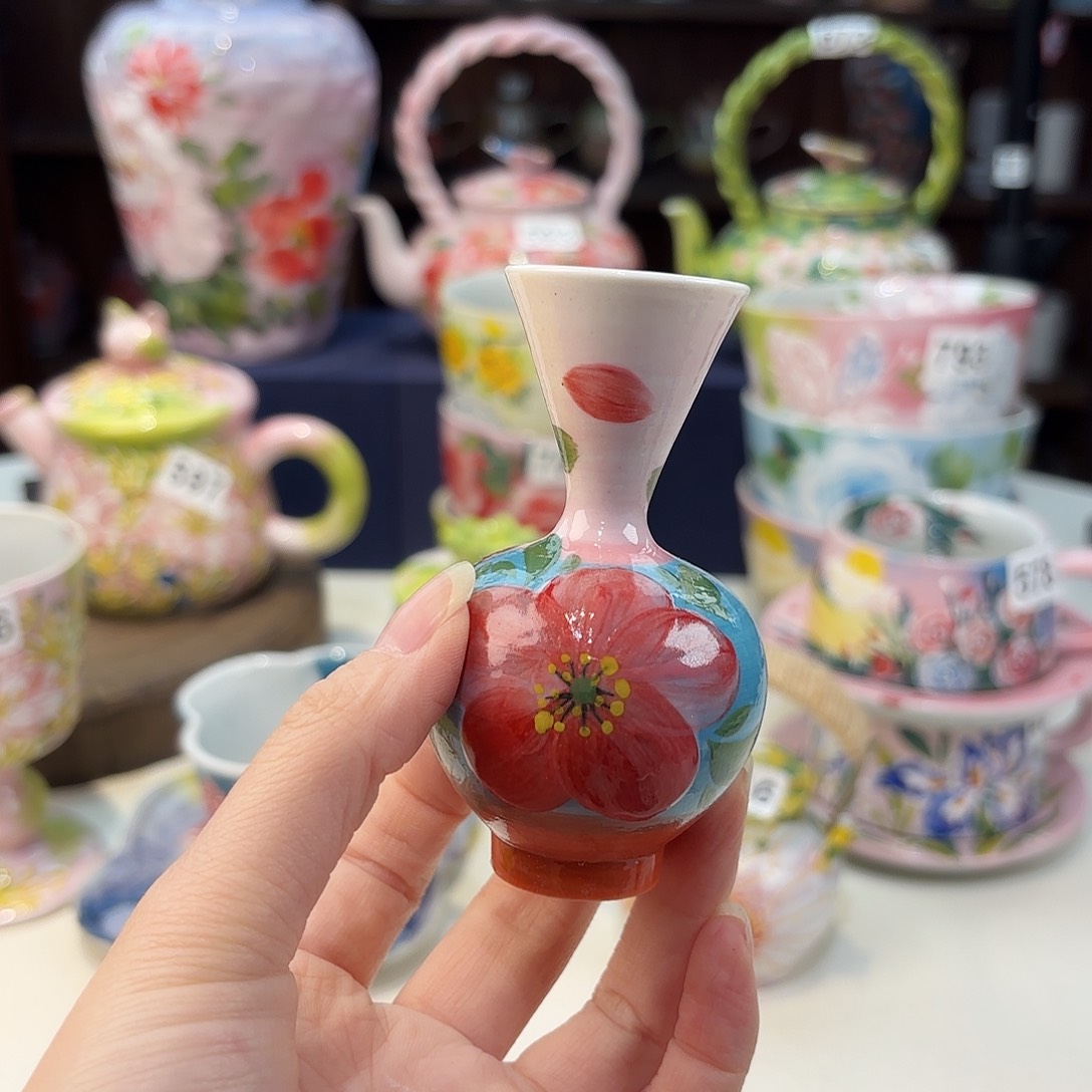 瓷片景德镇手绘高温釉下彩陶瓷茶具