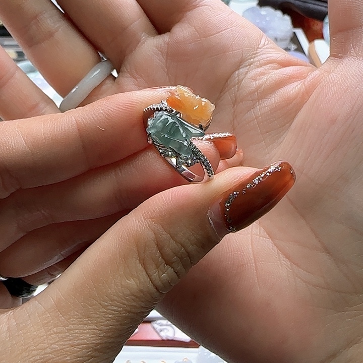 翡翠颈饰未镶嵌一鸣惊人戒指