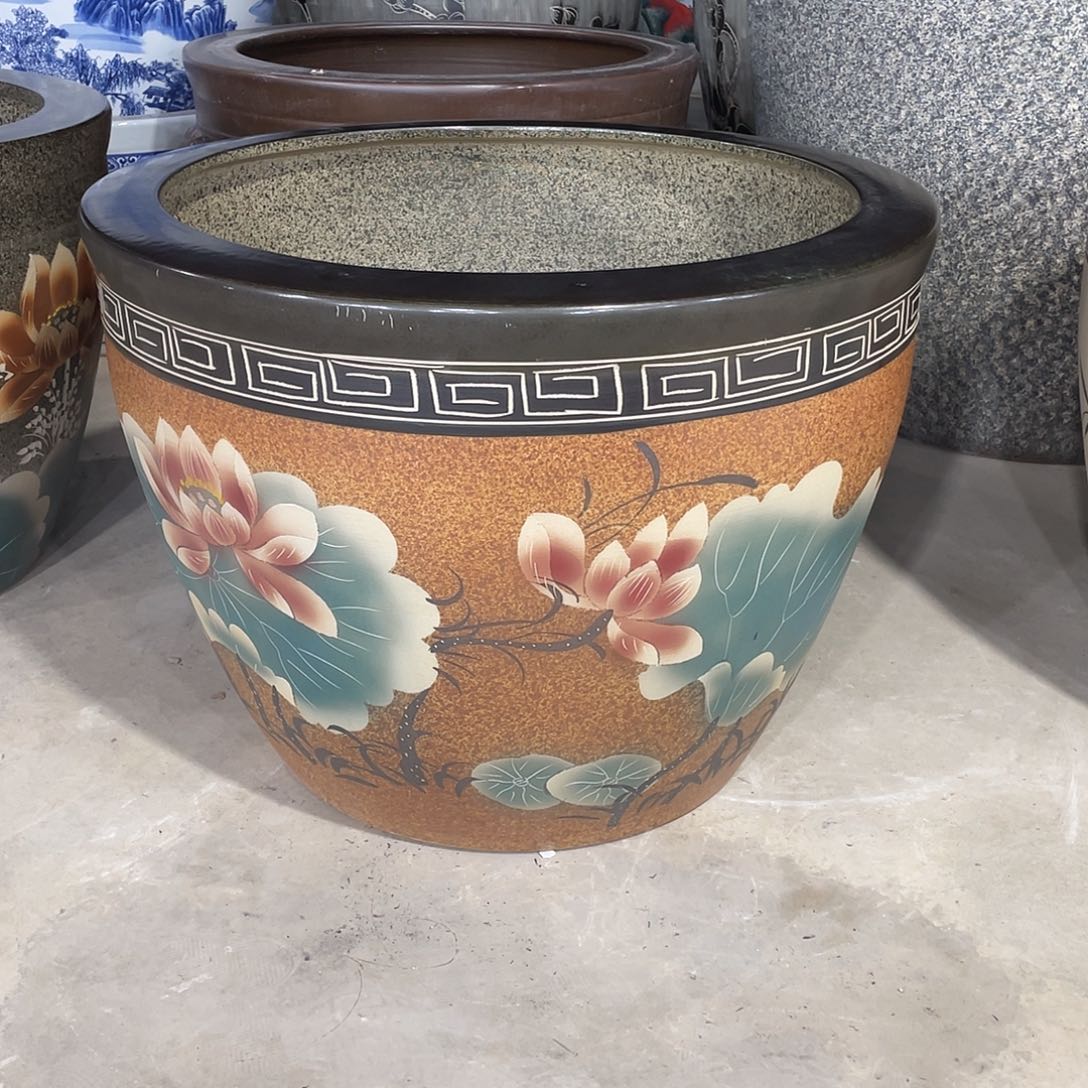 萨***拉缸瓷器瓷器80高度55瓷器瓷器