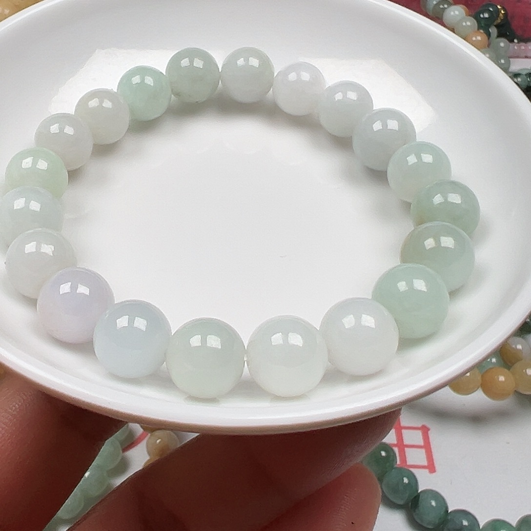 翡翠手链未镶嵌萤*虫货主老华