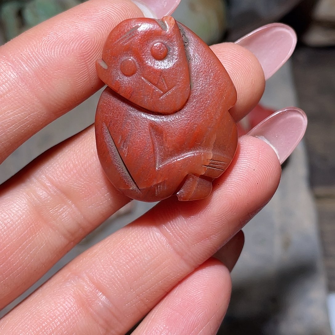 花***。和田玉（糖玉）未镶嵌挂件