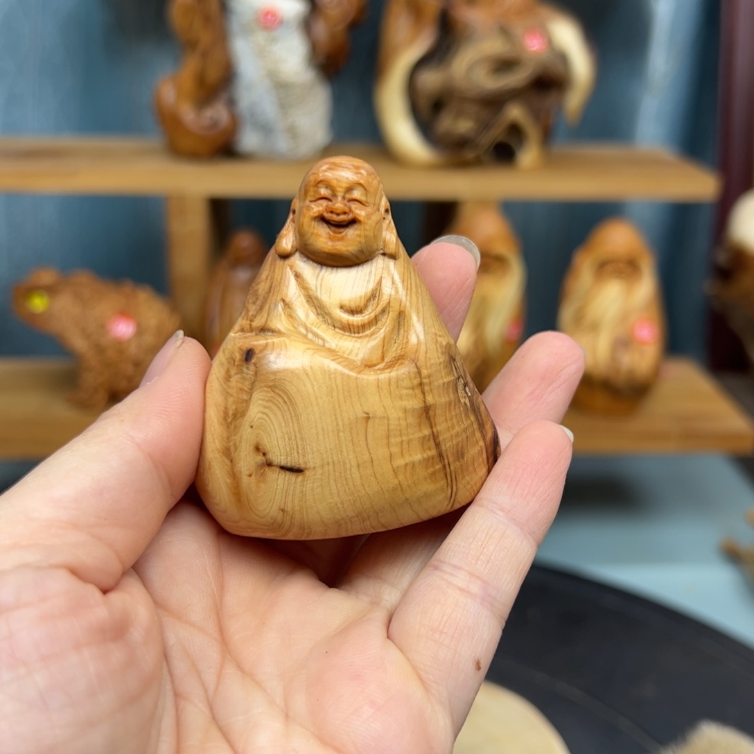 木崖柏木摆件手把件