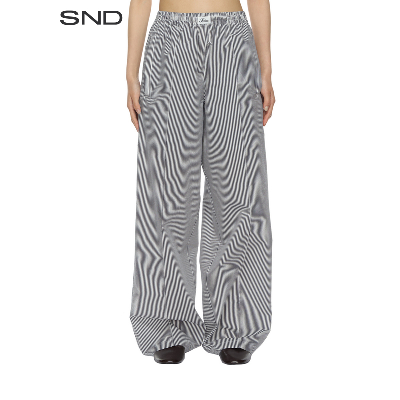 【ETHOR  设计师品牌】SND SS25 条纹抽绳长裤
