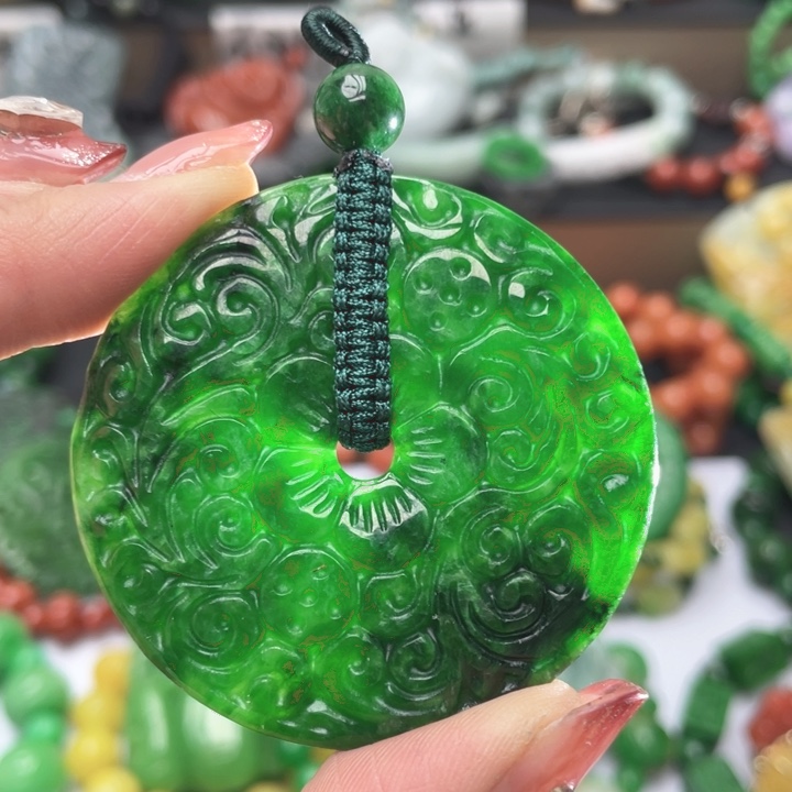 翡翠未镶嵌手链项链干青处理12