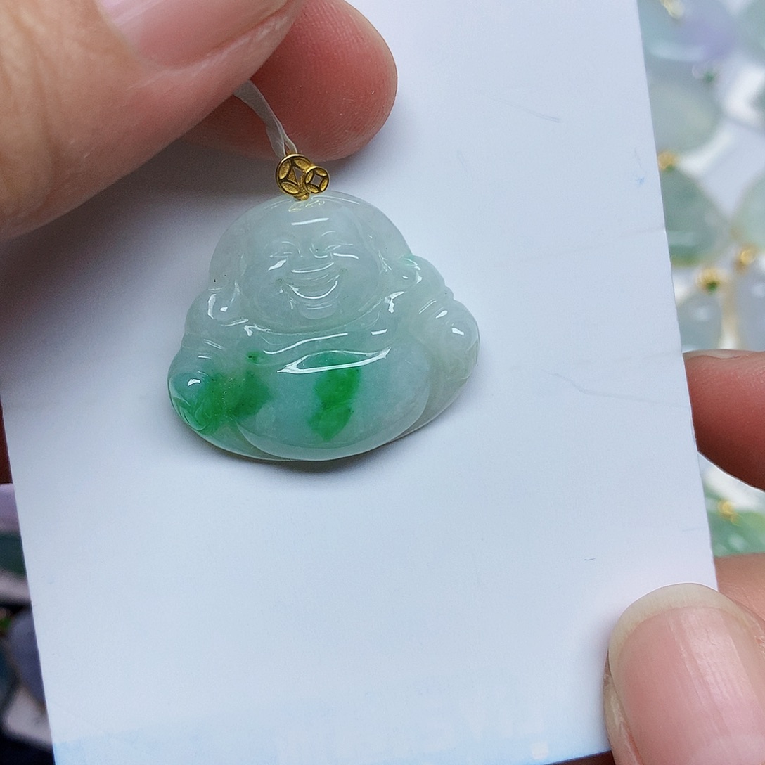 翡翠18K金镶嵌颈饰3468888