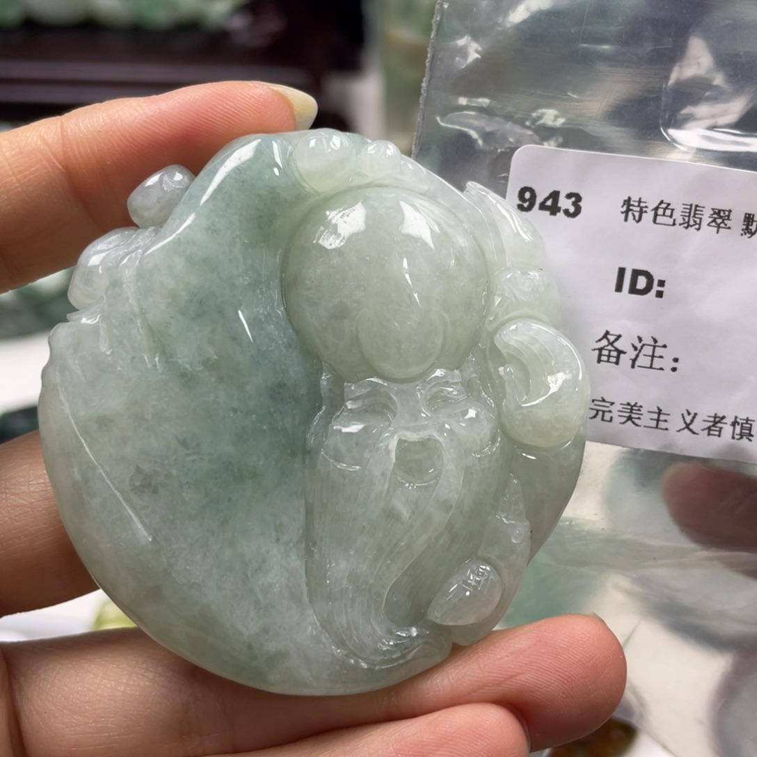 翡翠未镶嵌颈饰牌子