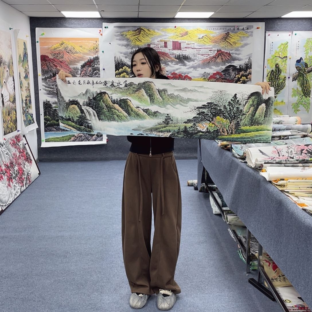 国画国画作品小姐姐放漏…