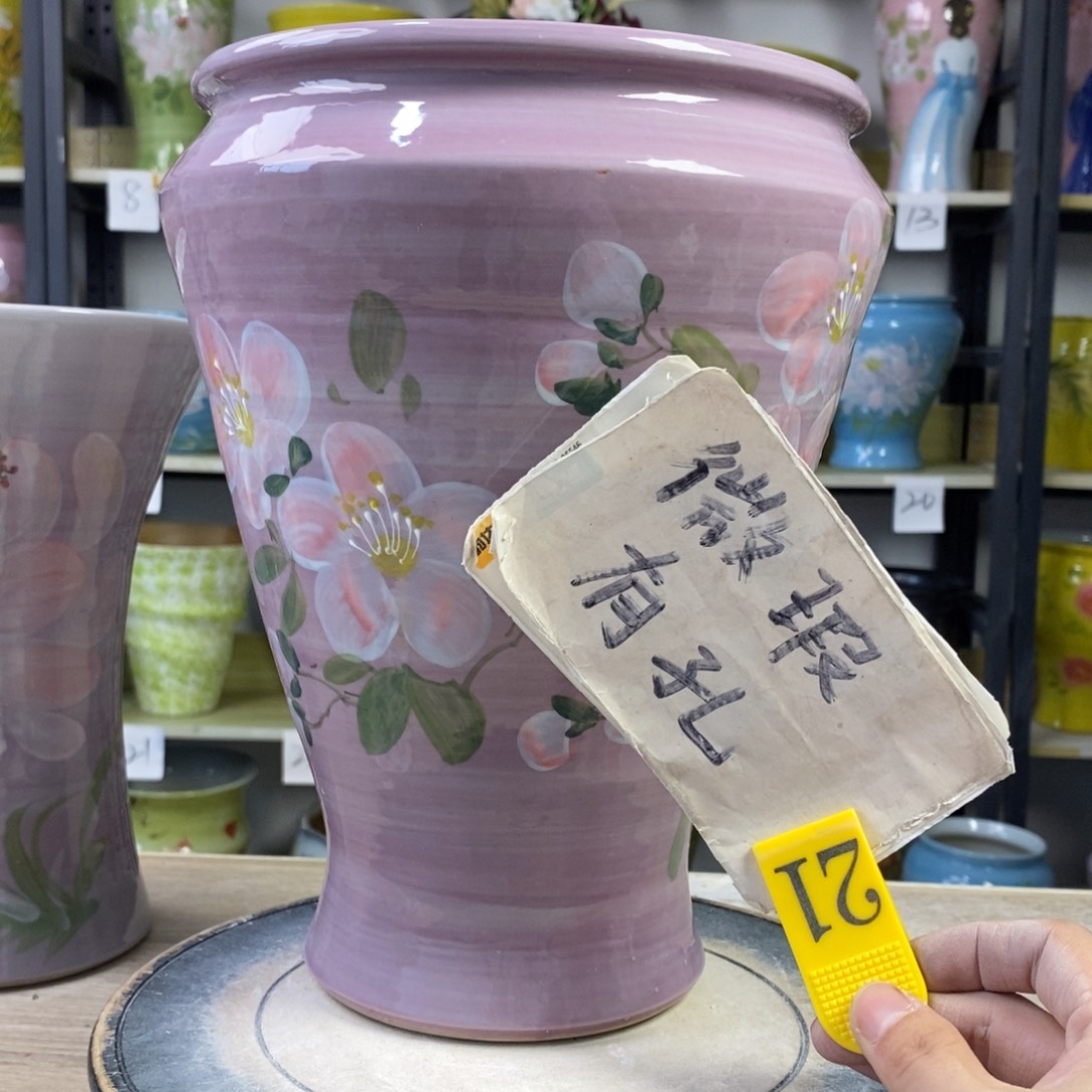 景德镇手工手绘陶瓷花盆