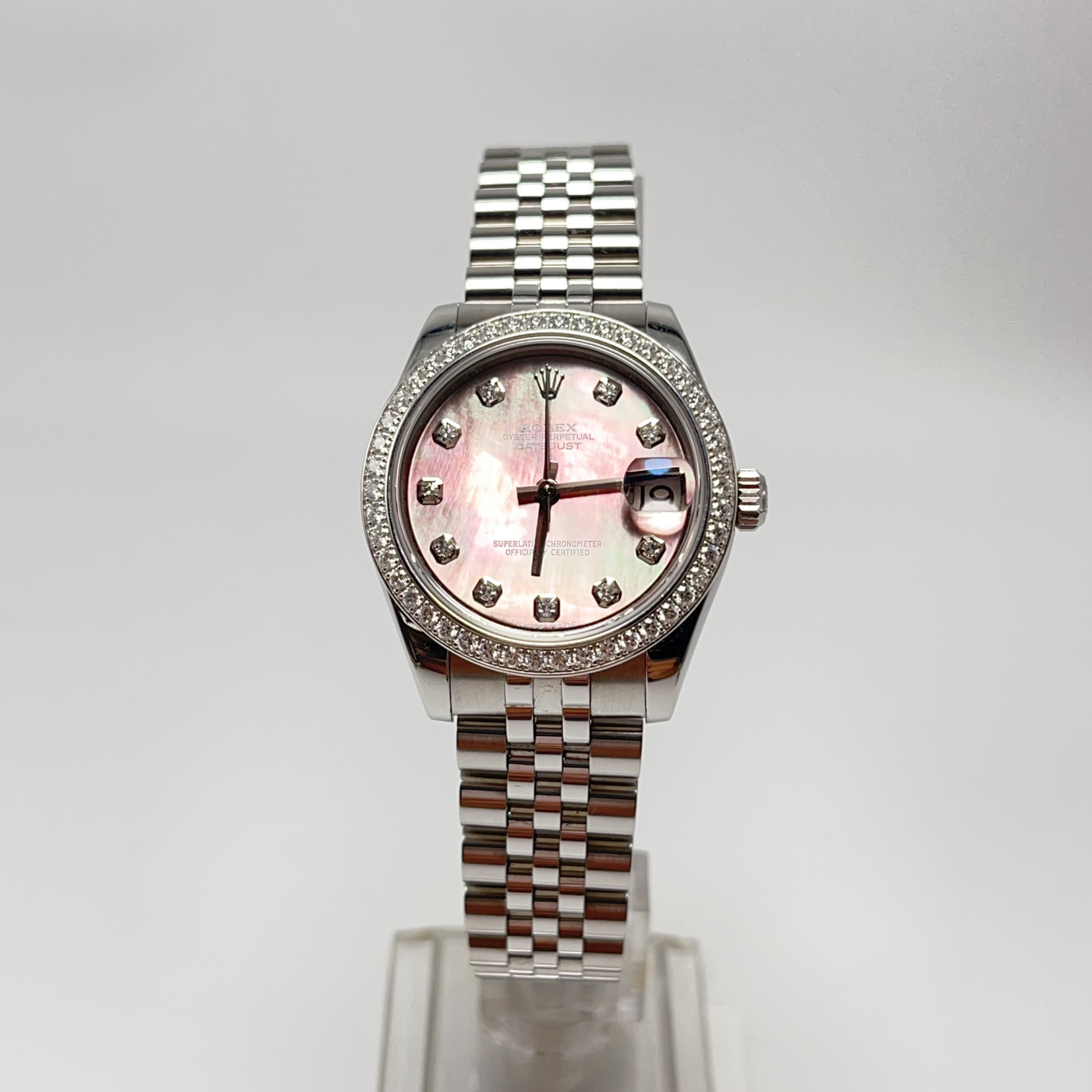 99新 Rolex/劳力士 178384/贝母盘/内外原钻/全套/31mm/自动机械