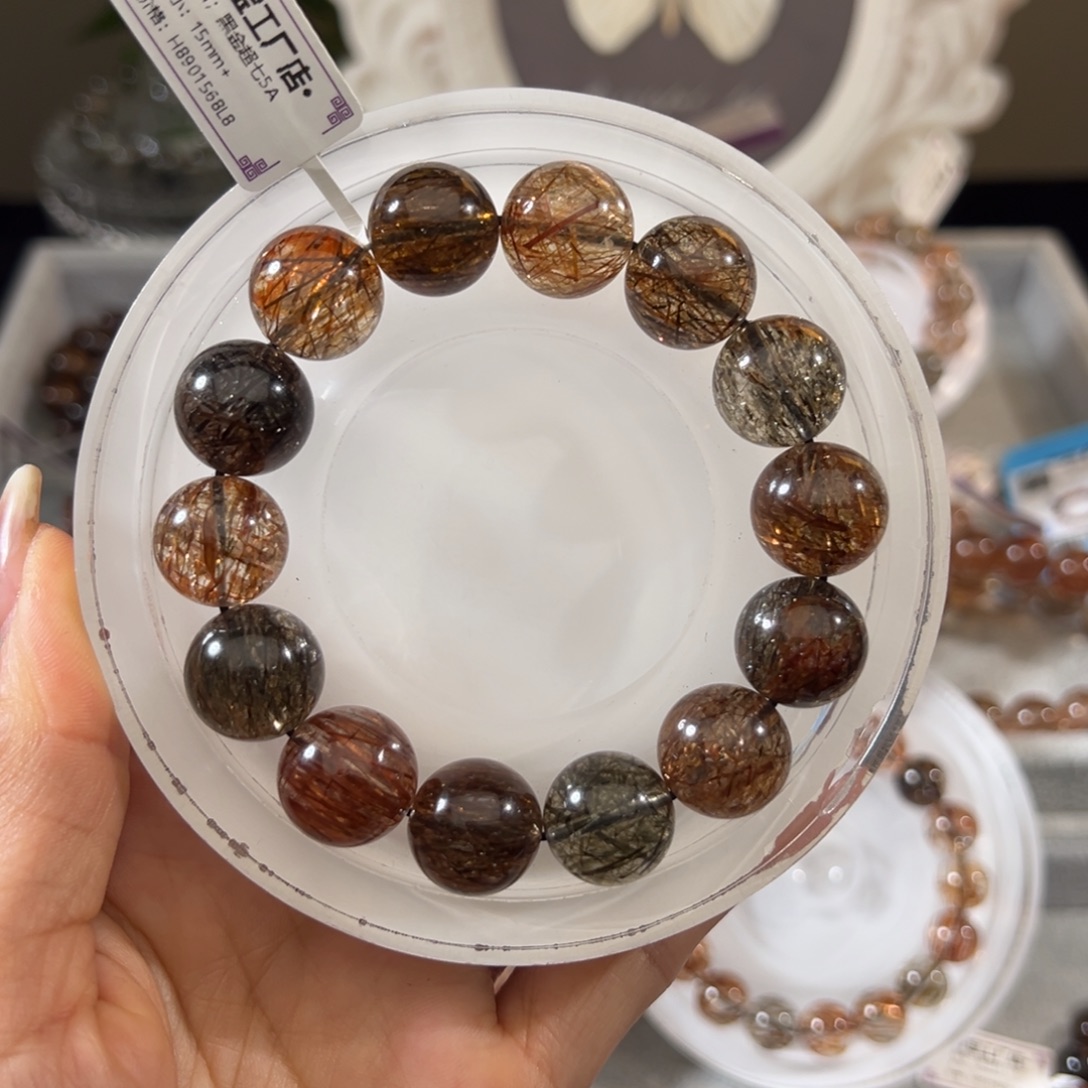 手链未镶嵌水晶黑金超七15m