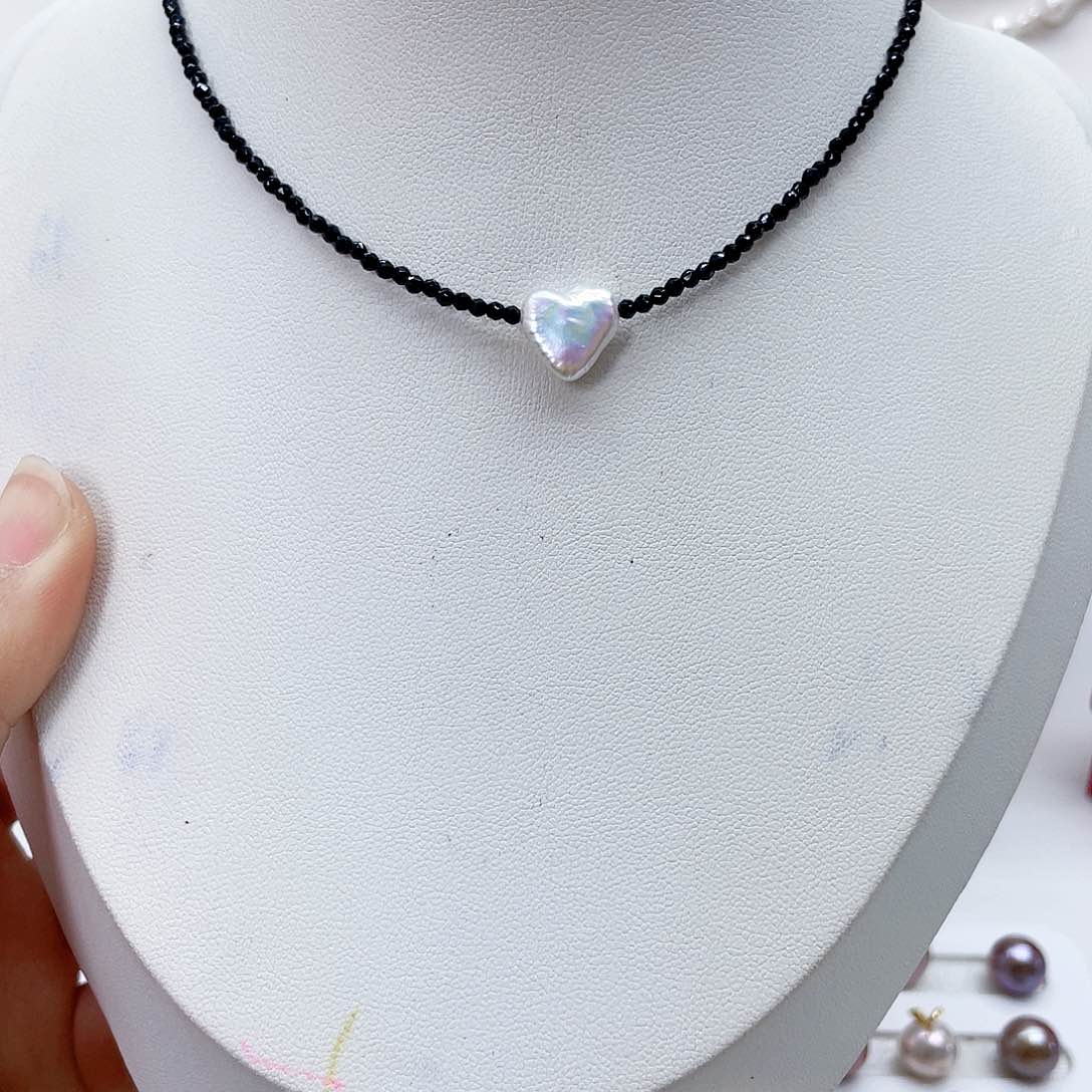 颈饰银S925镶嵌淡水珍珠