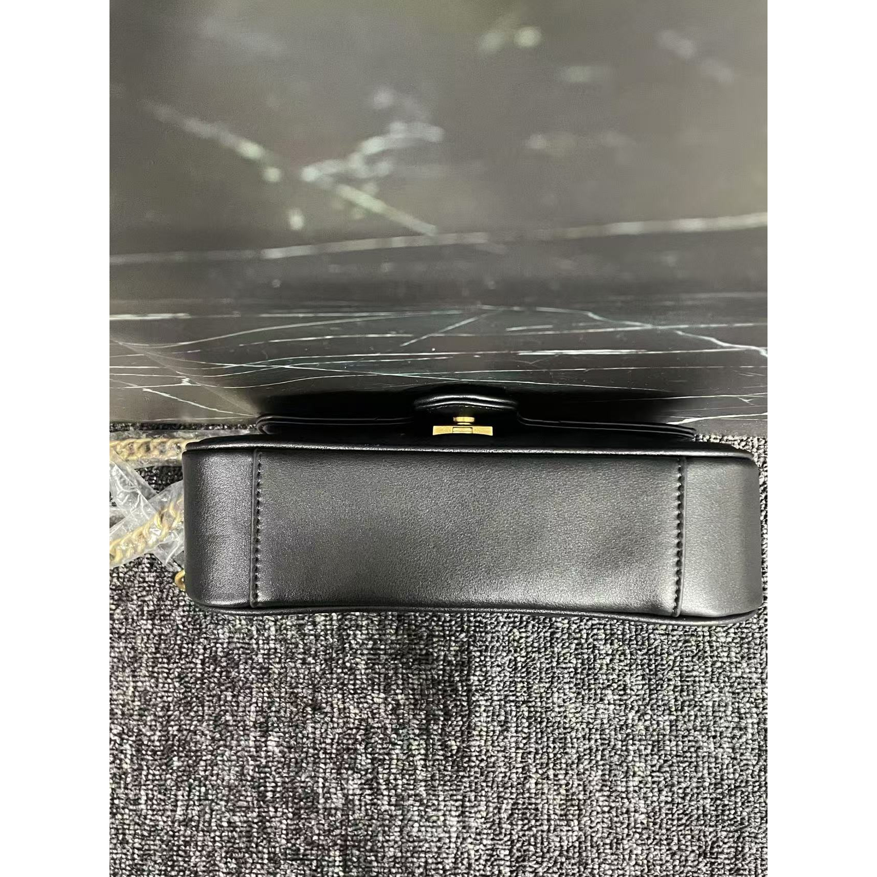 真皮女包私人定制t链条黑色