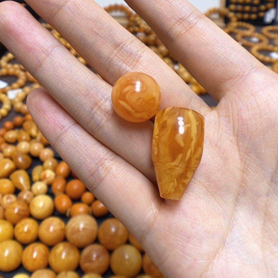 蜜蜡裸石未镶嵌慕****制配饰