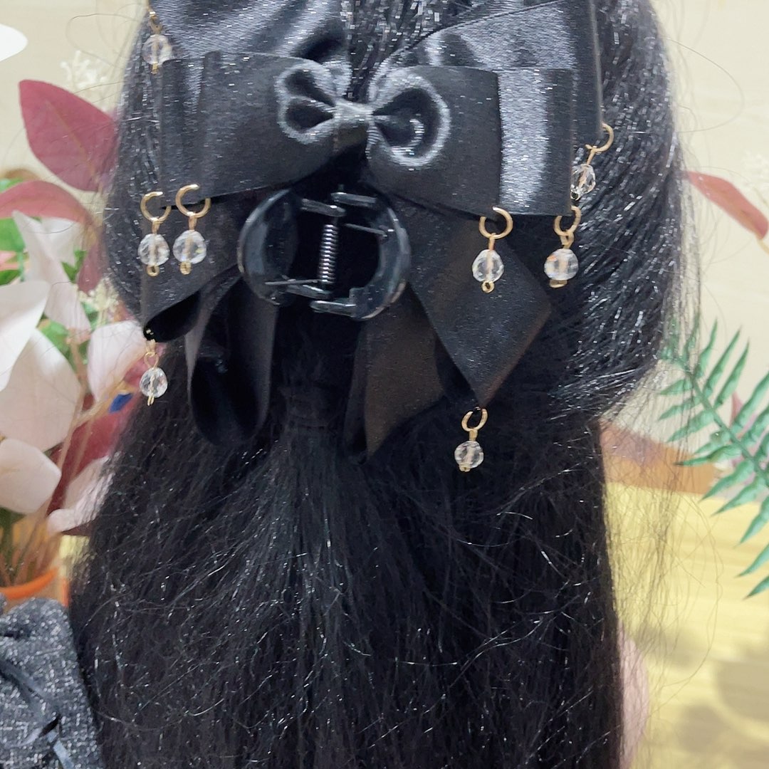 皮质铁合金蝴蝶结发夹