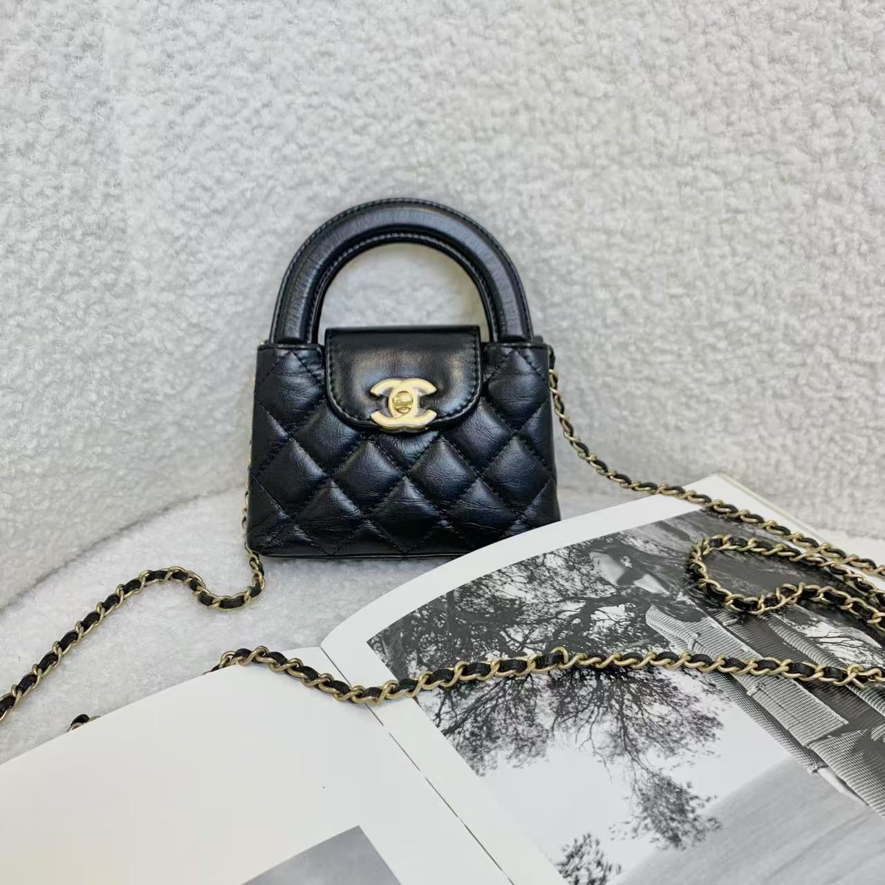 99新 Chanel/香奈儿 su壹臻/23K黑金mini Kelly/ 38440937