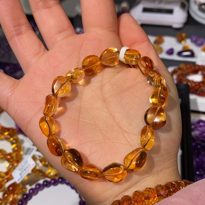 未镶嵌水晶手链浓郁暴力黄糖豆