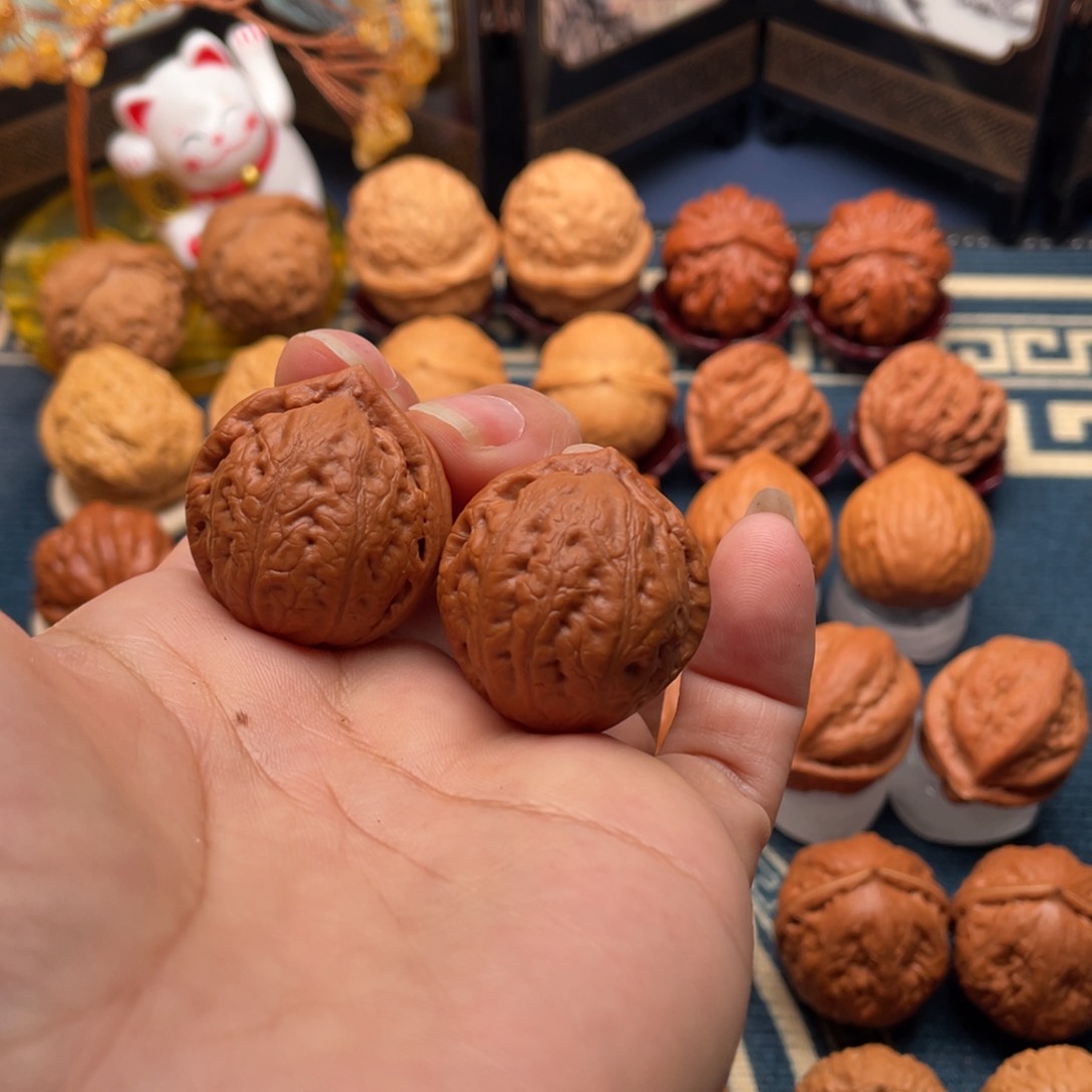 把件文玩核桃石门